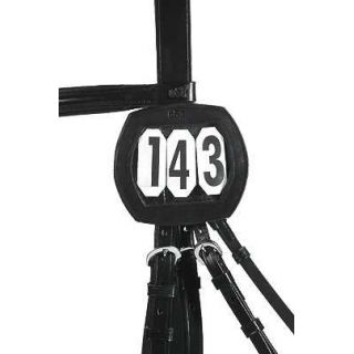 USG Reitsport Startnummer, Leder, eckig, 3-stellig schwarz