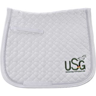 USG Reitsport Baumwollschabracke, -USG- weiß VS Warmblut