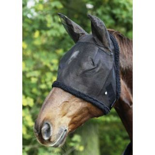 USG Reitsport Fliegenmaske, sw., mit Ohrenschutz Pony