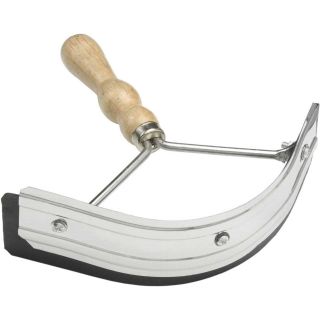 USG Reitsport Schweißmesser, rund, aus Metall mit Holzgriff