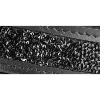 USG Reitsport Ledergürtel Mosaik, schwarz, silberf. Schnalle schwarz 75 cm