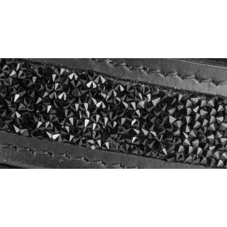 USG Reitsport Ledergrtel Mosaik, schwarz, silberf. Schnalle schwarz 100 cm