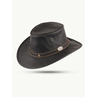 SCIPPIS Leder Hut KANGAROO SUNDOWNER schwarz M