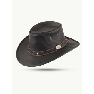 SCIPPIS Leder Hut KANGAROO SUNDOWNER schwarz XL