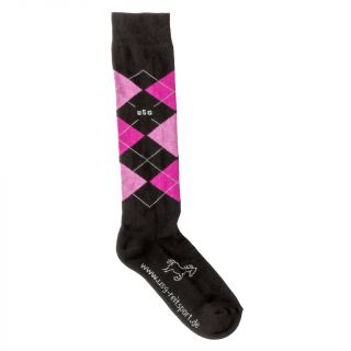 USG Reitsport Karostrmpfe Original Sockies schwarz/pink/rosa 42-46