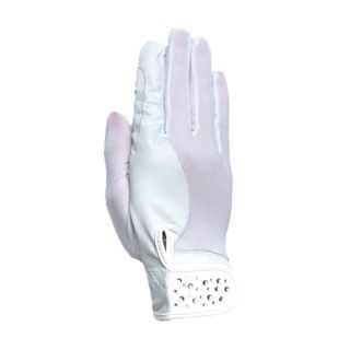 USG Reitsport Tokio Reithandschuhe aus Ziegenleder wei�/silberfarb. 8/L